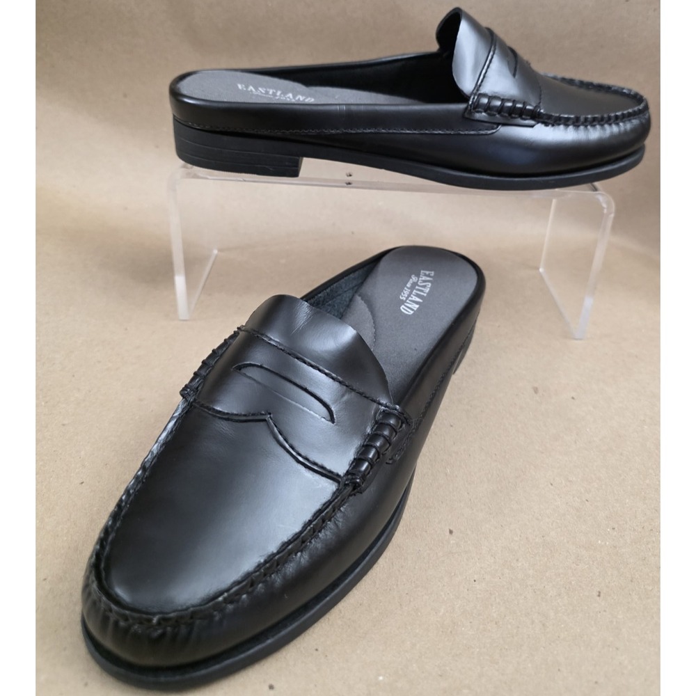 Eastland (Sz 6 M) Sarah Mule Women's Penny Loafers Black Shoes